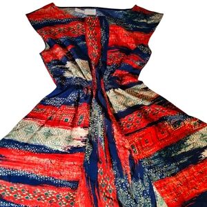 Boho Republic Women's Multicolor Dress Size M Cinched